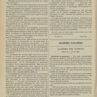 1420 - Page 1414 - XXe Congrès de l'association française de chirurgie. (Paris, 7-12 octobre 1907). Compte rendu des séances. Séance du 11octobre. Troisième question mise à l'ordre du jour. Des affections chirurgicales chroniques (Tuberculose et cancer), dans leurs relations avec les accidents du travail. Le cancer et les accidents du travail. Par M. le Professeur Segond. (A suivre) / Sociétés savantes. Académie des sciences. (Séance du 7 octobre 1907). Recherche du gonocoque. M. Guépin
