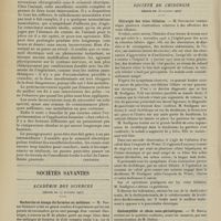 1456 - Page 1450 - XXe Congrès de l'association française de chirurgie. (Paris, 7-12 octobre 1907). Compte rendu des séances. Séance du 12 octobre. Questions diverses. Chirurgie générale / Sociétés savantes. Académie des sciences. (Séance du 14 octobre 1907). Recherche et dosage du formène ou méthane. M. Nestor Gréhant / Société de chirurgie. (Séance du 16 octobre 1907). Chirurgie des voies biliaires. M. Souligoux / Ostéomyélite et abcès sous-périostiques. M. Broca
