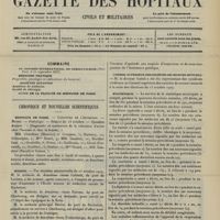 1471 - Page 1465 - Sommaire / Chronique et nouvelles scientifiques. Hôpitaux de Paris / Marine / Assistance publique / Conseil supérieur des sociétés de secours mutuels / Statistique