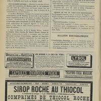 1472 - Page 1466 - Chronique et nouvelles scientifiques. Statistique / Hôpital Saint-Antoine / Cours pratique sur les affections chirurgicales du nez, oreilles, larynx et broncho-oesophagoscopie / Chemins de fer de Paris-Lyon-Méditerranée / Bulletin bibliographique