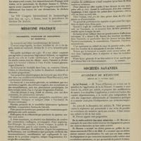 1479 - Page 1473 - VIe Congrès international de dermatologie. (New-York, 9-14 septembre 1907) / Médecine pratique. Propriétés, posologie et indications du bornyval. [L. Gayard] / Sociétés savantes. Académie de médecine. (Séance du 22 octobre 1907). La loi Roussel. M. Vidal / De la radio-activité des eaux minérales. M. Mouren