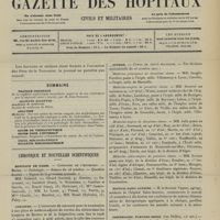 1495 - Page 1489 - Sommaire / Chronique et nouvelles scientifiques. Hôpitaux de Paris / Concours / Guerre / Hôpital Saint-Antoine / Dispensaire Furtado-Heine