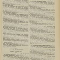 1585 - Page 1579 - Sociétés savantes. Société de médecine militaire française. (Séance du 7 novembre 1907). La tuberculose dans l'armée et les pensions et gratifications de réforme / Alimentation rationnelle du soldat. M. Drouineau... / Suture tendineuse. M. Dubujadoux / Société de biologie. (Séance du 16 novembre 1907). De l'influence des composés minéraux du phosphore sur la grandeur de la molécule élaborée moyenne. M. Desgrez, avec M. J. Posen / Le chlorure de calcium dans l'eczéma. MM. Parhon et Urechie... / Sur l'introduction du soufre dans l'organisme par la voie sous-cutanée. M. Louis Bory