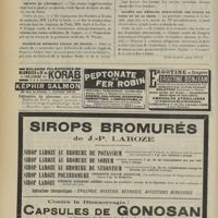 1592 - Page 1586 - Chronique et nouvelles scientifiques. Inauguration de la bibliothèque Charcot à la Salpêrière / Société de l'internat / Société de médecine légale de France / Société des médecins inspecteurs des écoles de Paris et de la Seine. (Voir la suite, page 1592)