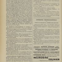 1598 - Page 1592 - Chronique et nouvelles scientifiques. (Suite). Médecins de colonisation pour l'Algérie / IVe Congrès de climatothérapie et hygiène urbaine / Clinique médicale de l'Hôtel-Dieu / Association d'enseignement médical des hôpitaux / Intérêts professionnels. Comité de vigilance du Congrès des praticiens / Renseignements
