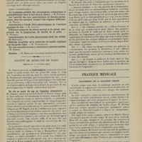 1633 - Page 1627 - Sociétés savantes. Société de biologie. (Séance du 23 novembre 1907). Mensurateur intra-vésical de la prostate. M. Cathelin / Société de médecine de Paris. (Séance du 23 novembre 1907). M. Ozenne : un hydrosalpinx / Du vin au point de vue de l'hygiène alimentaire. M. Coudray / Pratique médicale. Traitement de la diathèse urique