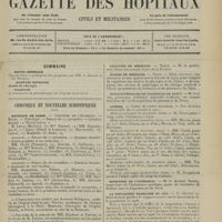 1639 - Page 1633 - Sommaire / Chronique et nouvelles scientifiques. Hôpitaux de Paris / Facultés de médecine / Écoles de médecine / École supérieure de pharmacie de Nancy / Guerre / Ministère de l'intérieur / La population française en 1906