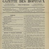 1663 - Page 1657 - Sommaire / Chronique et nouvelles scientifiques. Hôpitaux de Paris