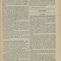 1669 - Page 1663 - Sociétés savantes. Académie de médecine. (Séance du 3 décembre 1907). L'alcoolisme et la tuberculose. M. Reynier / Ce que doit être traitement de la coxalgie. M. Calot / Diagnostic des abcès dysentériques de la convexité du foie. M. Marcano / Analyses. Médecine. Sur le sort des émulsions de bactéries injectées dans le rectum. (R. Bachrach et R. Stein. Wien. klin. Wochens...). [A. Lemierre]