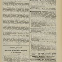 1671 - Page 1665 - Livres nouveaux. Manuel des maladies du tube digestif, sous la direction de MM. Debove, Achard et Castaigne. - I. Bouche, pharynx, oesophage, par MM. G. Paisseau, F. Rathery J.-Ch. Roux. [L. Babonneix] / Articles originaux des principales publications françaises et étrangères. Journal des sciences médicales de Lille / Journal médical de Bruxelles / Lyon médical / Marseille médical / Medizinische Blaetter / Münchener medizinische Wochenschrift / Pester Mesizinisch-chirurgische Presse / Revue scientifique / Wiener klinische Wochenschrift