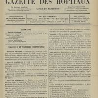 1675 - Page 1669 - Sommaire / Chronique et nouvelles scientifiques. Hôpitaux de Paris / Faculté de médecine de Paris / Hôpitaux de Province / Facultés de médecine / Écoles de médecine / Marine / Les services d'hygiène de Paris