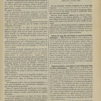 1691 - Page 1685 - A propos du signe de Kernig ; par Charles Moncany... / Avis / Sociétés savantes. Société médicale des hôpitaux. (Séance du 7 décembre 1907). Sur les prétendus troubles trophiques de la peau dans l'hystérie. M. J. Babinski. M. Le Clerc / Culture du sang des nourrissons au cours des diarrhées prolongées. MM. Ribadeau-Dumas et P.-J. Ménard / Pigments biliaires, stercobiline et stercobilinogène dans les fèces pathologiques. MM. Gilbert et Herscher
