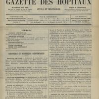 1699 - Page 1693 - Sommaire / Chronique et nouvelles scientifiques. Hôpitaux de Paris / Faculté de médecine de Paris / Facultés de médecine / Écoles de médecine / Prix Nobel (1907) / Académie des sciences morales et politiques / Chemins de fer de Paris-Lyon-Méditerranée