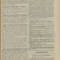 1731 - Page 1725 - Sociétés savantes. Société de biologie. (Séance du 14 décembre 1907). Recherches sur la genèse des hématies granuleuses. MM. A. Chauffard et N. Fiessinger / Relations entre le régime lacté et l'indicanurie. MM. H. Labbé et G. Vitry / Diminution de l'amylase urinaire par l'absorption d'eau thermique bicarbonatée sodique forte. M. Pariset / Influence des éléments composants de la bile sur la toxine tétanique. M. H. Vincent / Numération directe des éléments cellulaires du liquide céphalo-rachidien, limites physiologiques de la lymphocytose. MM. Nageotte et Lévi-Valensi / De la septicémie observée chez les lapins soumis au régime carné. MM. Garnier et L.-G. Simon / Correspondance. A propos de la maladie d'Oppenheim. [G. Leclerc]