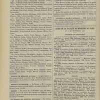 1736 - Page 1730 - Chronique et nouvelles scientifiques. Hôpitaux de Paris / Faculté de médecine de Paris / Hôpitaux de Province / Marine / La tunique des médecins militaires / Conférence privée d'externat / Actes de la Faculté de médecine de Paris. Du 23 au 28 décembre 1907. Examens de doctorat / Thèses