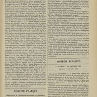 1741 - Page 1735 - Contribution à l'étude de la polyurie essentielle chez l'enfant ; par MM. L. Babonneix... et Roustan... / Médecine pratique. Traitement de l'entérite chronique par la nèfle. [L. G.] / Sociétés savantes. Académie de médecine. (Séance du 17 décembre 1907). Un cas de chromidrose. M. Blanchard