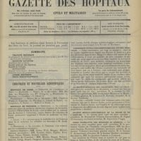 1759 - Page 1753 - Sommaire / Chronique et nouvelles scientifiques. Hôpitaux de Paris / Hôpitaux de Province / Facultés de médecine / Commission extra-parlementaire des études médicales / La société médicale des praticiens / Société médico-chirurgicale de la drome et de l'Ardèche / Union fédérative des médecins de réserve / Conférence privée d'externat