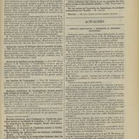 1767 - Page 1761 - Sociétés savantes. Société de biologie. (Séance du 21 décembre 1907). Sur quelques caractères morphologiques des hématoblastes. M. L. Nattan-Larrier / Diagnostic de la syphilis et de la paralysie générale. MM. Marie / Action des rayons de Röntgen dans le testicule du lapin. MM. Regaud et Dubreuilh / Action de la lécithine sur les ferments. Mlle Kalaboukoff et M. Terroine / Les lipoïdes de l'organisme. M. Iscovesco / Quelques conditions de l'anaphyllaxie sérique passive chez le lapin et le cobaye. MM. B. Weill-Hallé et H. Lemaire / Actualités. Hôpital Saint-Louis. - Hommage au Docteur Hallopeau