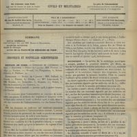 0049 - Page 37 - Sommaire / Chronique et nouvelles scientifiques. Hôpitaux de Paris / Asiles d'aliénés / Statistique