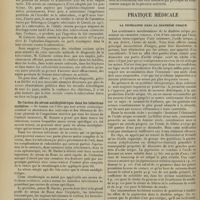0078 - Page 66 - Sociétés savantes. Académie de médecine. (Séance du 14 janvier 1908). L'ophtalmo-diagnostic de la tuberculose et son rôle dans la lutte antituberculeuse. M. Calmette / De l'action du sérum antidiphtérique dans les affections oculaires / Action de la choline. M. Desgrez, en collaboration avec M. Chevalier / Pratique médicale. La pipérazine dans la diathèse urique