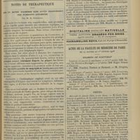 0105 - Page 93 - Sociétés savantes. Société de biologie. (Séance du 18 janvier 1908) / Notes de thérapeutique. Sur un moyen d'assurer sans aucun inconvénient une puissante antisepsie ; par M. B. Dessonnes / Correspondance. A propos de l'oeil tabétique / Actes de la Faculté de médecine de Paris du 27 janvier au 1er février 1908. Examens de doctorat / Thèses