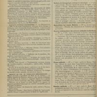 0122 - Page 110 - Chronique et nouvelles scientifiques. Nécrologie / Hôpital Broca / Association corporative des étudiants en médecine de Paris / Clinique Apostoli-Laquerrière / Chemins de fer de Paris-Lyon-Méditerranée / Articles originaux des principales publications françaises et étrangères. Bulletin de laryngologie, otologie et rhinologie / Centralblatt fur innere Medizin / Gazette hebdomadaire des sciences médicales de Bordeaux / Presse médicale / Semaine médicale