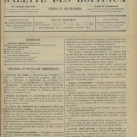0145 - Page 133 - Sommaire / Chronique et nouvelles scientifiques. Hôpitaux de Paris / Collège de France / La grève des médecins de l'assistance médicale gratuite dans la somme / Les épidémies dans l'armée / Société de chirurgie / Hôpital Lariboisière / Hôpital Saint-Antoine / Renseignements