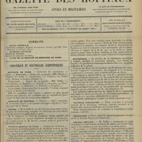 0157 - Page 145 - Sommaire / Chronique et nouvelles scientifiques. Hôpitaux de Paris / Hôpitaux de province / Marine / Syndicat médical de Paris / La grève des médecins de la somme / Statistique / Nouvelle publication / Nécrologie / Hôpital Beaujon
