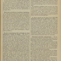 0175 - Page 163 - Sociétés savantes. Société médicale des hôpitaux. (Séance du 31 janvier 1908). Méningite cérébro-spinale aiguë, consécutive à une otite sans mastoïdite. Trépanation hâtive. Hernie du cerveau, guérison. MM. H. Dufour et Lenormant / Hypertrophie parotidienne et insuffisance thyroïdienne. M. Apert / Un cas de trypanosomiase chez un européen. La forme médullaire de la maladie du sommeil. MM. Martin et Georges Guillain / M. Mazotti présenté par M. Danlos : Deux noevigigantestiques traités par les applications de radium / Sclérodermie généralisée mélanodermique. M. Laignel-Lavastine