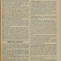 0187 - Page 175 - Dysménorrhée membraneuse. Polypes fibrineux ; par Paul Dalché... / Médecine pratique / Période d'état / Sociétés savantes. Académie de médecine. (Séance du 4 février 1908). L'ophtalmo-diagnostic. M. Delorme, une réponse de M. Calmette / Uréthrotomie interne. M. Guiard / Traitement thyroïdien du rhumatisme chronique. M. Lévy, en son nom et au nom de M. H. de Rothschild / Le traitement des arthrites tuberculeuses et de la coxalgie par les injections articulaires. M. Calot...