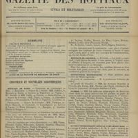 0205 - Page 193 - Sommaire / Chronique et nouvelles scientifiques. Hôpitaux de Paris / Hôpitaux de province / Distinctions honorifiques / Guerre / Oeuvre d'enseignement médical complémentaire. (Voir la suite des nouvelles, p. 202)