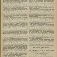 0209 - Page 197 - Le drainage dans les péritonites généralisées d'origine appendiculaire ; par J. de Fourmestraux... / Adaptation du masque de camus sur l'appareil de Ricard. Dans l'anesthésie mixte par le chlorure d'éthyle et le chloroforme ; par Fernand Lemaitre...