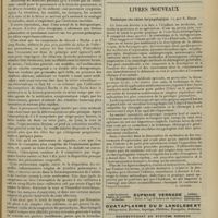 0225 - Page 213 - Pratique médicale. Une médication à préconiser pour la pneumonie et la bronchopneumonie ; par M. A. Cartoux / Livres nouveaux. Technique oto-rhino-laryngologique, par E. Escat. [L. Gayard]