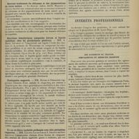 0245 - Page 233 - Sociétés savantes. Société médicale des hôpitaux. (Séance du 14 février 1908). Nouveau traitement du chloasma et des pigmentations de toute nature. Le Docteur italien Adelfo Masotti / Réactions hémolytiques comparées (sérum et liquide rachidien) chez les paralytiques généraux. MM. A. Marie, Levaditi et Vamanouchi / Cholécystite suppurée. MM. Roger et Demanche / Un cas de fièvre typhoïde prolongée avec otéo-périostites suppurées. MM. Laignel-Lavastine et S. Israëls de Jong / Intérêts professionnels / Les accidents du travail simulateurs et médecins marrons