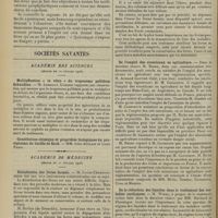 0258 - Page 246 - Clinique médicale de l'hôpital Beaujon. Lésions syphilitiques multiples. Tabes, paralysie générale & insuffisance aortique ; par le Professeur Debove / Sociétés savantes. Académie des sciences. (Séance du 10 février 1908). Multiplication « in vitro » du treponema pallidum Schaudinn. M. Lebailly / Académie de médecine. (Séance du 11 février 1908). Désinfection des livres fermés. M. Lucas-Championnière / De l'emploi des arsenicaux en agriculture. M. Riche / De la réduction des liquides dans le traitement des maladies cardiaques. M. Widal, dans le dernière séance par MM. Huchard et Fiessinger / Gastrectomie totale. M. Delagenière