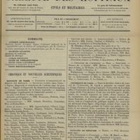 0289 - Page 277 - Sommaire / Chronique et nouvelles scientifiques. Hôpitaux de Paris / Université de Paris / Facultés de médecine
