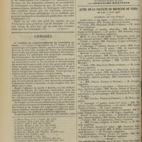 0310 - Page 298 - Revue générale. Diagnostic et traitement de l'éclampsie puerpérale. Par MM. Stern et Burnier... V. Marche. (A suivre) / Congrès. IVe Congrès de climatothérapie et d'hygiène urbaine / Actes de la Faculté de médecine de Paris du 9 au 14 mars 1908. Examens de doctorat