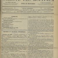 0313 - Page 301 - Sommaire / Chronique et nouvelles scientifiques. Hôpitaux de Paris. (Voir la suite, p. 309, aux nouvelles)