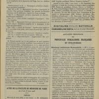 0393 - Page 381 - Livres nouveaux. Effets de l'ingestion du suc gastrique de porc sur la sécrétion et le fonctionnement de l'estomac au cours de certaines gastropathies, par A. Tricart... [L. Gayard] / Actes de la Faculté de médecine de Paris du 23 au 28 mars 1908. Thèses / Articles originaux des principales publications françaises et étrangères. Münchener medizinische Wochenschrift