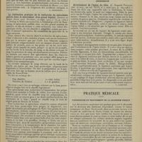 0403 - Page 391 - Analyses. Médecine. Traitement de la scarlatine par le sérum de Moser. (Egis et Langowoy. Jahrb. f. Kind...). [L. Babonneix] / La réalisation pratique de la recherche du spirochaete pallida dans le mouvement d'un grand Hôpital. (Arning et Klein. Deuts. med. Wochens...). [A. Lemierre] / Chirurgie. Arrachement de l'épine du tibia. (J. Hogarth Pringle. Ann. of surg...). [F. Gardner] / Pratique médicale. Pathogénie et traitement de la diathèse urique