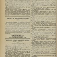 0454 - Page 442 - Pratique médicale. La bronchite grippale chez les vieillards, les enfants, les cardiaques / Chronique et nouvelles scientifiques. (suite). Ministère de la marine / Actes de la Faculté de médecine de Paris du 6 au 11 avril 1908. Examens de doctorat