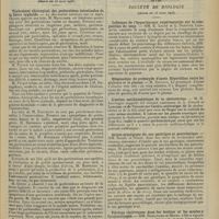 0465 - Page 453 - Société médicale des hôpitaux. (Séance du 27 mars 1908). Angiomes, naevi pigmentaires, épithéliomes et cicatrices vicieuses traitées par le radium. MM. Wickham et Degrais, par M. Brocq / Société de chirurgie. (Séance du 25 mars 1908). Traitement chirurgical des perforations intestinales de la fièvre typhoïde. M. Mauclaire / Hystérectomie abdominale pour cancer de l'utérus. M. Faure, sur un intéressant travail de M. Jayle / Société de biologie. (Séance du 28 mars 1908). Influence de l'hyperthermie expérimentale sur la composition du sang. MM. E. Lesné et L. Dreyfus / Elimination du protoxyde d'azote. Répartition entre les globules et le plasma. M. Nicloux / L'action antihémolytique de la cholestérine. M. H. Iscovesco, les travaux antérieurs de L. Gérard et Lemoine et de Vincent, Roger / Action synergique du suc gastrique et pancréatique. MM. Roger et Simon / Vibrions cholériques dans les huîtres et les moules à Constantinople. MM. Remlinger et Nouri