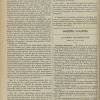 0474 - Page 462 - Clinique médicale. Les bacillifères éberthiens ; par P.-E. Launois... / Sociétés savantes. Académie de médecine. (Séance du 31 mars 1908). Statistique obstétricale. M. Pinard / Tuberculine. M. Zichoff