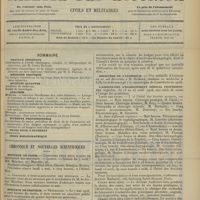 0505 - Page 493 - Sommaire / Chronique et nouvelles scientifiques. Hôpitaux de Paris / Hôpitaux de Province / La chaire d'oto-rhino-laryngologie / Ministère de l'intérieur / L'Association d'enseignement médical professionnel / Conférence d'internat