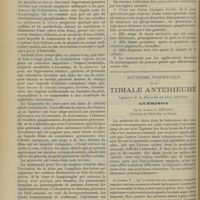 0508 - Page 496 - Contribution à l'étude étiologique, clinique et thérapeutique du Craw-Craw ; par Louis Rongier... / Anévrisme traumatique de la tibiale antérieure. Ligature de la fémorale au tiers inférieur. Guérison ; par le Docteur A. Prévost...