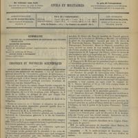 0541 - Page 529 - Sommaire / Chronique et nouvelles scientifiques. Association générale de prévoyance et de secours mutuels des médecins de France / Faculté de médecine de Paris / Guerre / Colonies / Ministère de l'intérieur / Nécrologie