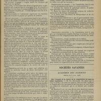 0547 - Page 535 - L'oeuvre de la commission de réforme des études médicales / Sociétés savantes. Académie des sciences. (Séance du 6 avril 1908). Sur l'avance et le retard de la coagulation du sang en tubes capillaires. M. Ch. Bouchard