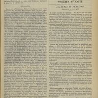 0557 - Page 549 - Pneumonie des vieillards ; par L. Rimbaud... / Sociétés savantes. Académie de médecine. (Séance du 14 avril 1908). L'ulcéro-cancer de l'estomac. M. Hayem / Action du bicarbonate de soude sur la sécrétion gastrique. MM. G. Linossier... et G.-H. Lemoine... / Dystrophie articulaire due au bacille de la tuberculose. M. Cartier, en son nom et au nom de M. Pierre Delbet, communications de M. Poncet / Blépharospasme et injections d'alcool au point d'émergence du nerf facial. M. E. Valude
