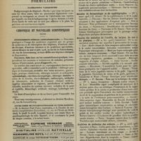 0568 - Page 560 - Sociétés savantes. Académie de médecine. (Séance du 21 avril 1908). Les principales causes de mortalité de la diphtérie depuis la sérothérapie. M. Louis Martin / Formulaire. Ulcérations variqueuses / Chronique et nouvelles scientifiques. (suite). Enseignement médical complémentaire / Cours libre de psychopathologie du tube digestif / Articles originaux des principales publications françaises et étrangères. Académie royale de médecine de Belgique / Annales de dermatologie et de syphiligraphie / Annales des maladies de l'oreille, du larynx, du nez et du pharynx / Archives de médecine des enfants / Archives de médecine et de pharmacie militaires