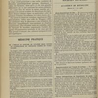 0638 - Page 630 - Nouvelles notions sur la pathogénie du glaucome primitif ; par le Docteur A. Terson / Médecine pratique. De l'emploi du rhizome de fougère mâle contre le lymphatisme et certaines formes de tuberculose / Sociétés savantes. Académie de médecine. (Séance du 5 mai 1908). Abcès dysentérique du foie. M. Chauffard, une très intéressante observation de M. Marcano / Empoisonnement par l'oxyde de carbone. M. Gréhant / Valeur thérapeutique du bicarbonate de soude. A propos de la communication de M. Linossier, M. Hayem / Action de l'opothérapie associée sur le syndrome de Basedow. M. Louis Rénon